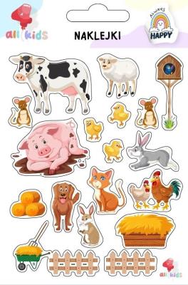Naklejki dla dzieci Farma zwierzęta. Wydawca: All4Kids. SmakLiter.pl Opakowanie Naklejki dla dzieci Farma zwierzęta