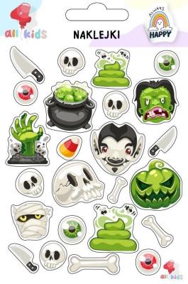 Naklejki dla dzieci Halloween 1. Wydawca: All4Kids. SmakLiter.pl Opakowanie Naklejki dla dzieci Halloween 1
