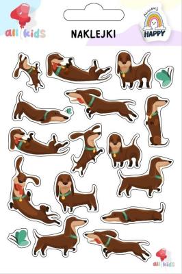 Naklejki dla dzieci Jamniki. Wydawca: All4Kids. SmakLiter.pl Opakowanie Naklejki dla dzieci Jamniki