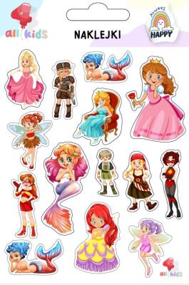 Naklejki dla dzieci Księżniczki i królewny. Wydawca: All4Kids. SmakLiter.pl Opakowanie Naklejki dla dzieci Księżniczki i królewny