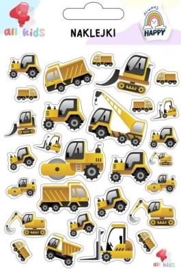 Naklejki dla dzieci Maszyny budowlane. Wydawca: All4Kids. SmakLiter.pl Opakowanie Naklejki dla dzieci Maszyny budowlane
