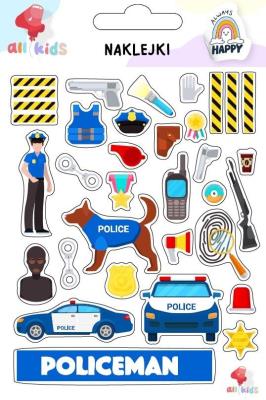 Naklejki dla dzieci Policja. Wydawca: All4Kids. SmakLiter.pl Opakowanie Naklejki dla dzieci Policja