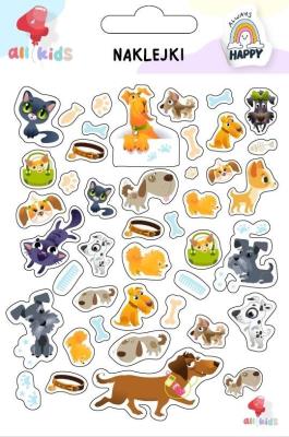 Naklejki dla dzieci Psy i koty. Wydawca: All4Kids. SmakLiter.pl Opakowanie Naklejki dla dzieci Psy i koty