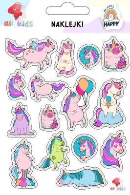 Naklejki dla dzieci Tęczowe jednorożce. Wydawca: All4Kids. SmakLiter.pl Opakowanie Naklejki dla dzieci Tęczowe jednorożce