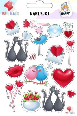 Naklejki dla dzieci Walentynki 2. Wydawca: All4Kids. SmakLiter.pl Opakowanie Naklejki dla dzieci Walentynki 2