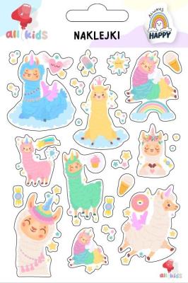 Naklejki dla dzieci Wesołe lamy. Wydawca: All4Kids. SmakLiter.pl Opakowanie Naklejki dla dzieci Wesołe lamy