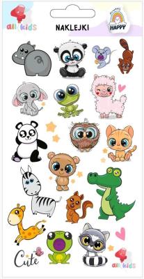 Naklejki dla dzieci Wesołe zwierzątka. Wydawca: All4Kids. SmakLiter.pl Opakowanie Naklejki dla dzieci Wesołe zwierzątka