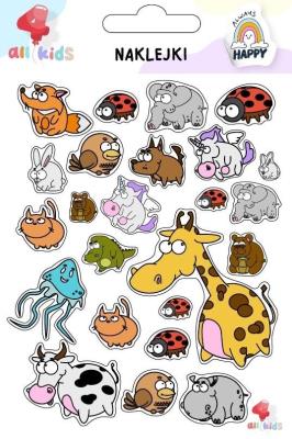 Naklejki dla dzieci Zwierzęta 1. Wydawca: All4Kids. SmakLiter.pl Opakowanie Naklejki dla dzieci Zwierzęta 1