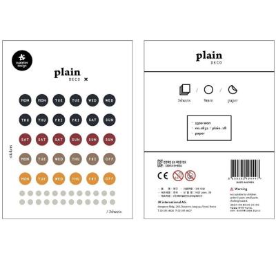 Opakowanie Naklejki Dni tygodnia 3 ark.