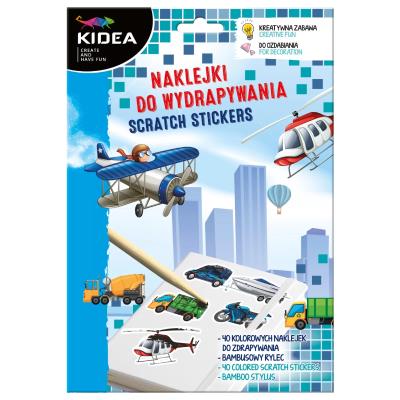 Opakowanie Naklejki do wydrapywania Pojazdy KIDEA