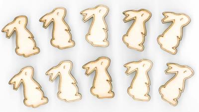 Opakowanie Naklejki drewniane króliki