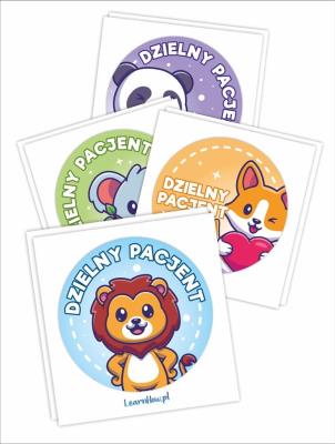 Opakowanie Naklejki Dzielny pacjent - Zwierzątka 40mm 60szt