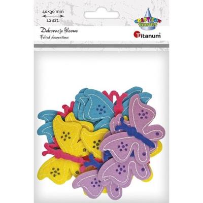 Opakowanie Naklejki filcowe motyle 60x42mm 12szt.