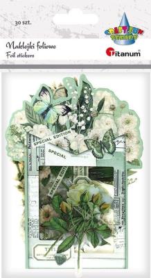 Opakowanie Naklejki foliowe Kwiaty białe 30szt