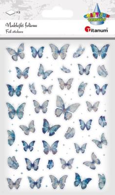 Opakowanie Naklejki foliowe Motyle niebieskie i holograficzne