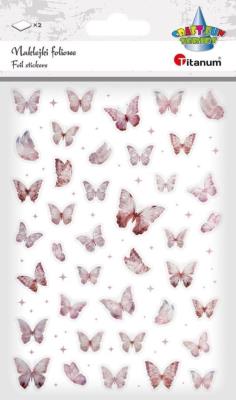 Opakowanie Naklejki foliowe Motyle różowe i holograficzne