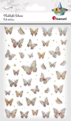 Opakowanie Naklejki foliowe Motyle złote i holograficzne