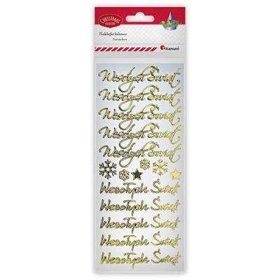 Opakowanie Naklejki foliowe Wesołych Świąt