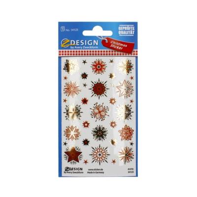 Opakowanie Naklejki foliowe - złoto-czerwone gwiazdy