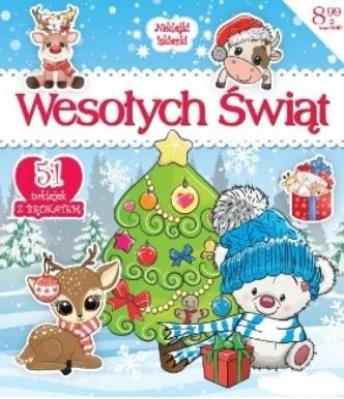 Naklejki iskierki Wesołych Świąt. Autor:   Praca zbiorowa. SmakLiter.pl Okładka książki Naklejki iskierki Wesołych Świąt