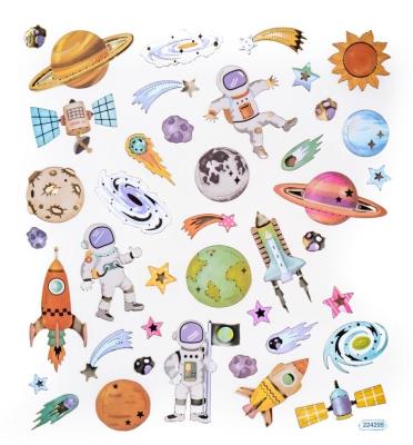 Opakowanie Naklejki kosmos 42szt