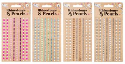 Opakowanie Naklejki - kryształki i perełki mix