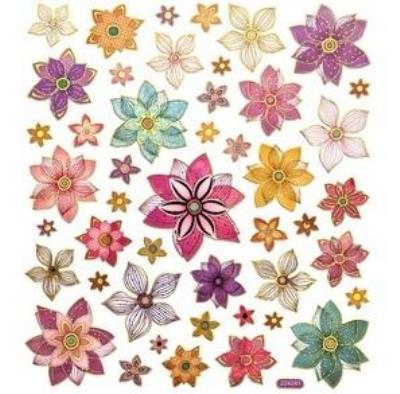 Opakowanie Naklejki kwiaty 46szt