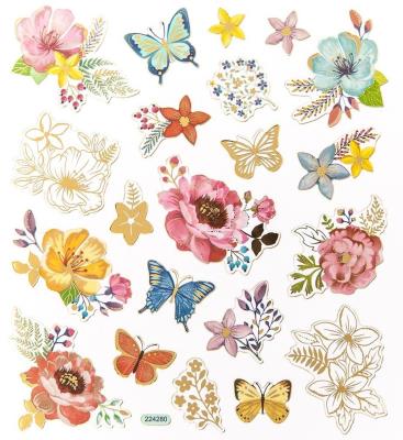 Opakowanie Naklejki - kwiaty i motyle 21szt  DPNK-045