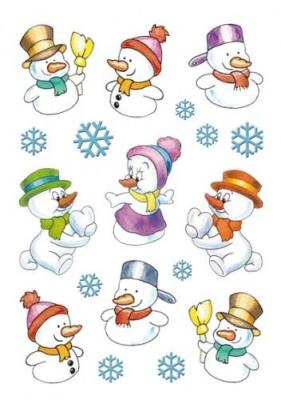 Opakowanie Naklejki Małe bałwanki