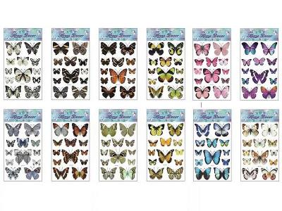 Naklejki motyle 50x32cm MIX. Wydawca: ADAR. SmakLiter.pl Opakowanie Naklejki motyle 50x32cm MIX