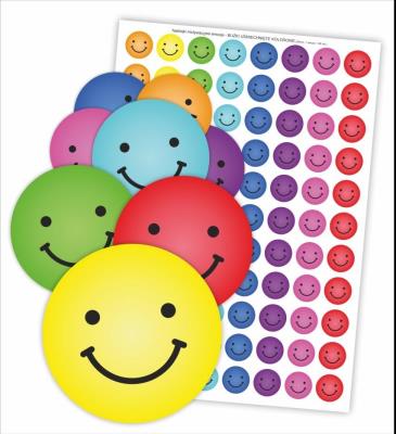 Opakowanie Naklejki motywacyjne - Buźki uśmiechnięte 88szt