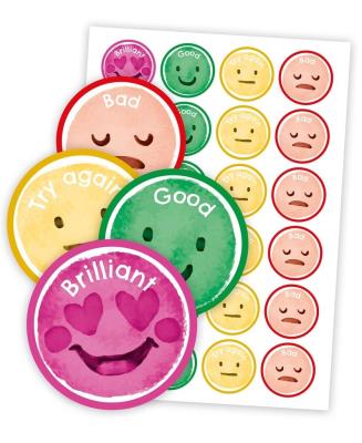 Opakowanie Naklejki motywacyjne - Język ang. Nastroje 48szt