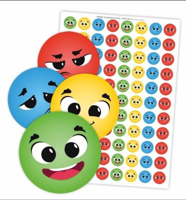 Opakowanie Naklejki motywacyjne - Kolorowe emocje 88szt