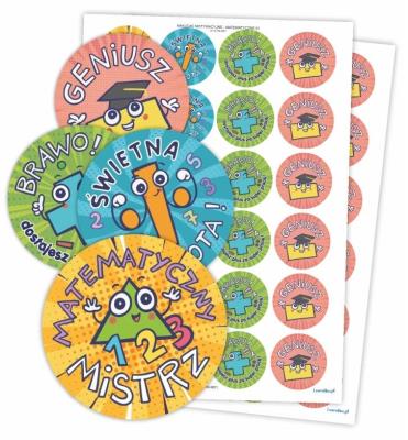 Opakowanie Naklejki motywacyjne - Matematyczne 01 48szt