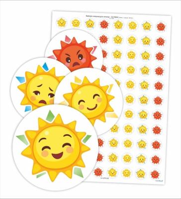 Opakowanie Naklejki motywacyjne - Słonka 88szt