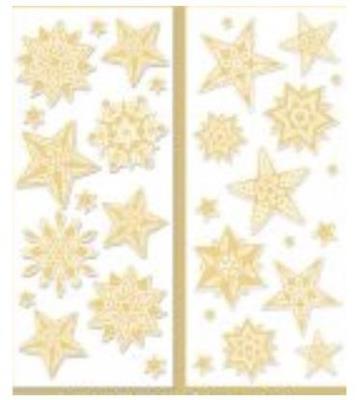 Opakowanie Naklejki na folii gwiazdki 10x22cm