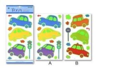 Opakowanie Naklejki na ścianę Auta MIX