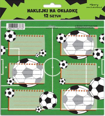 Opakowanie Naklejki na zeszyty - Piłka (12szt)