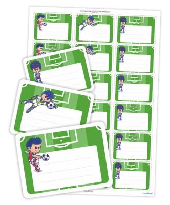 Opakowanie Naklejki na zeszyty piłkarze 18szt