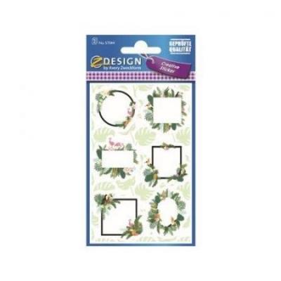 Opakowanie Naklejki o teksturze lnu - Świąteczne wianki