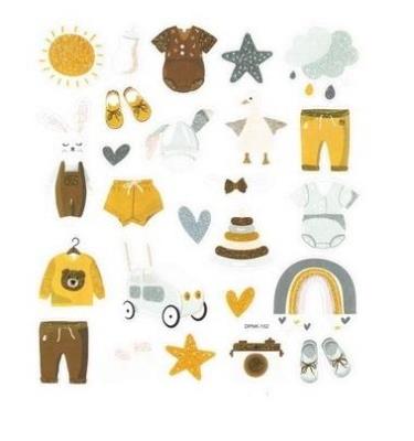 Opakowanie Naklejki papierowe - Baby Boy 25szt