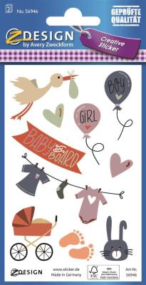 Opakowanie Naklejki papierowe - ''baby shower