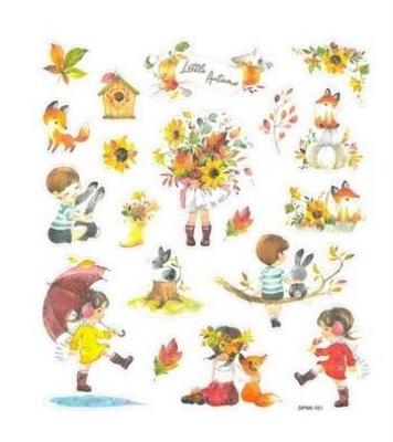 Opakowanie Naklejki papierowe - Mała jesień 19szt