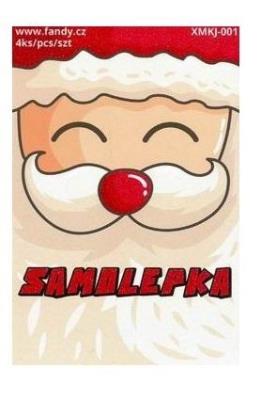 Opakowanie Naklejki papierowe Mini - Mikołaj