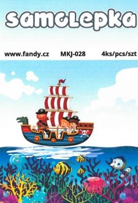 Opakowanie Naklejki papierowe Mini - Piraci