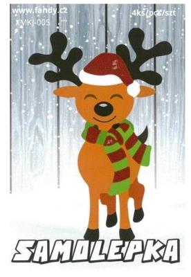 Opakowanie Naklejki papierowe Mini - Renifer