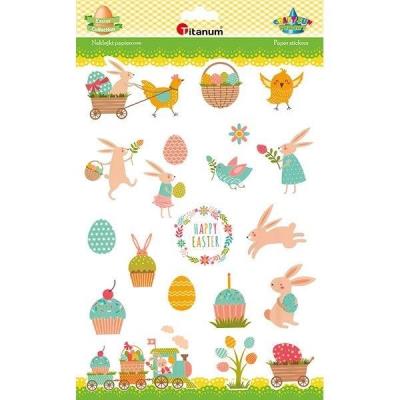 Opakowanie Naklejki papierowe Wielkanoc mix 20szt.