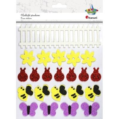 Opakowanie Naklejki piankowe brokatowe mix 22szt.