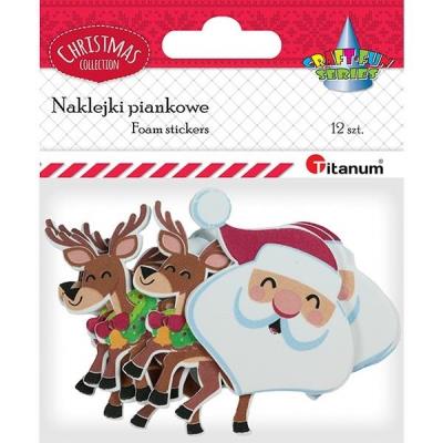 Opakowanie Naklejki piankowe głowy Boże Narodzenie 12szt