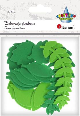 Opakowanie Naklejki piankowe liście paproci 27x85mm 20szt